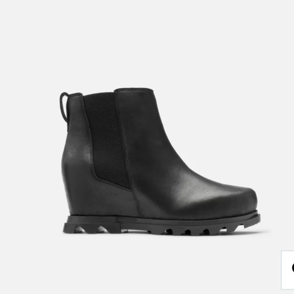 Sorel Joan of Arctic Wedge III Chelsea Bootie Women Size 9 Black - Picture 1 of 10